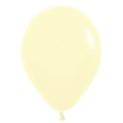 Sempertex Latex Balloons Pastel Matte Yellow 11in - 100 pieces