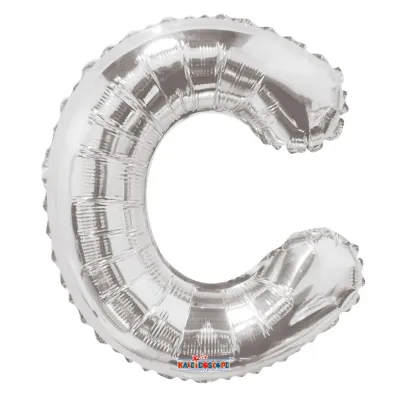 Foil Balloon Letter C Silver 14in