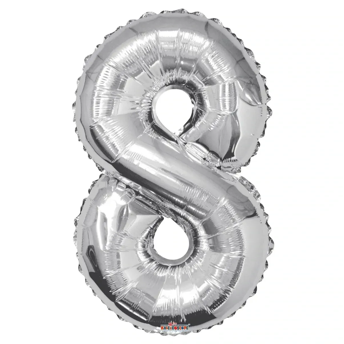 Foil Balloon Number 8 Silver 34in