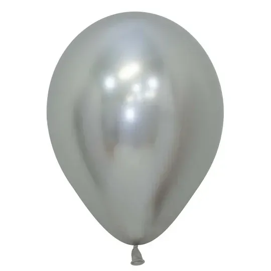 Sempertex Latex Balloons Reflex Silver 5in - 100 pieces