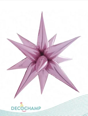 Foil Balloon Starburst Light Pink 40in