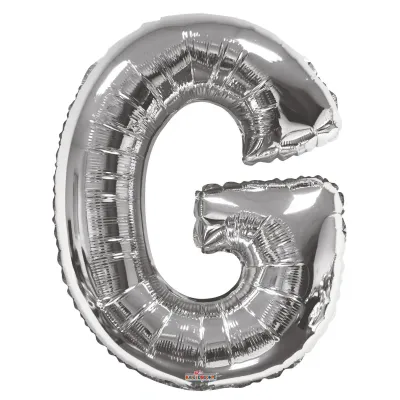 Foil Balloon Letter G Silver 34in