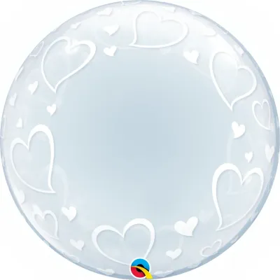 Bubble Balloon Stylish Heart 24in