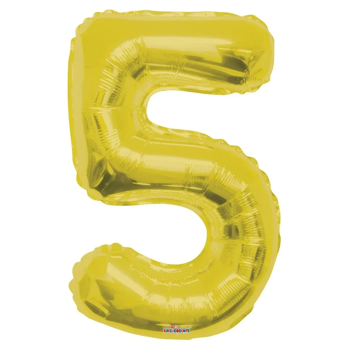 Foil Balloon Number 5 Gold 34in