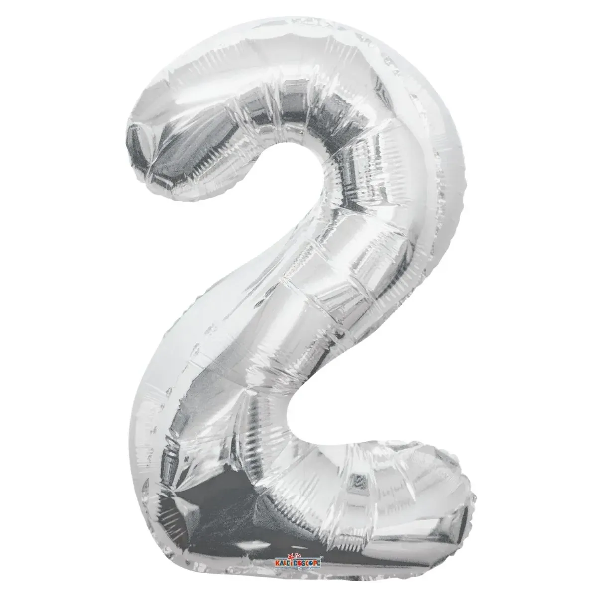 Number 2 Silver Foil Balloon 34" (Single Pack) DECONUMBER