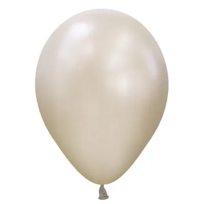 Sempertex Latex Balloons Silk Cream Pearl 5in- 100 pieces