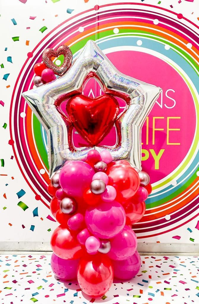 Heart and Star Balloon Bouquet