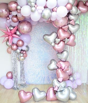 Falling hearts picture set up