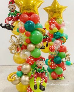 Balloon Bouquet: Christmas deluxe columns