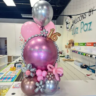 Glamorous Sweet 16 Balloon Bouquet