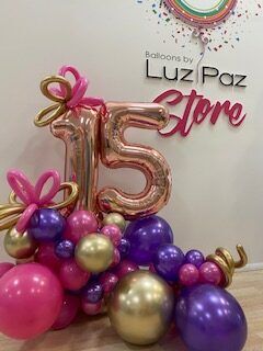 Purple 15! Balloon Bouquet