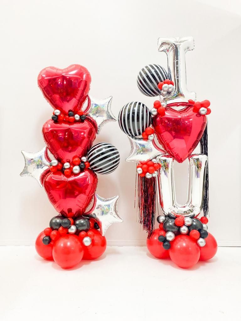 Chain of hearts Balloon Bouquet
