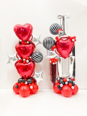 Chain of hearts Balloon Bouquet