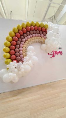 Boho rainbow Balloon Bouquet
