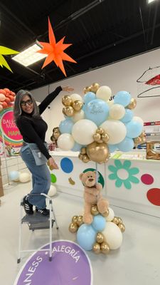Blue Dream Bear Balloon Bouquet