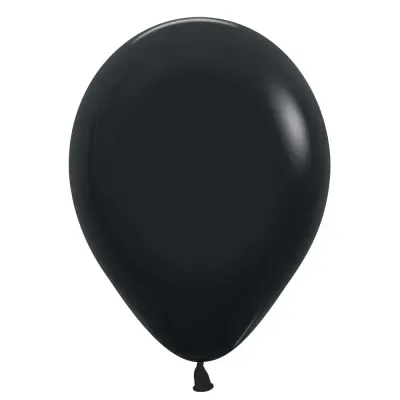 11" Sempertex Deluxe Black Latex Balloons | 100 Count