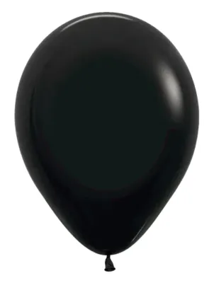 5" Sempertex Deluxe Black Latex Balloons | 100 Count