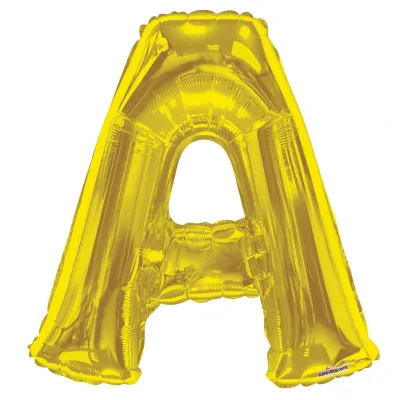 Foil Balloon Letter A Gold 34in