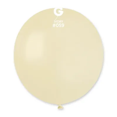 Gemar Latex Balloons Standard Ivory #059 19 in - 25 pieces