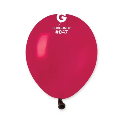 Gemar Latex Balloons Standard Burgundy #047 5in - 100 pieces