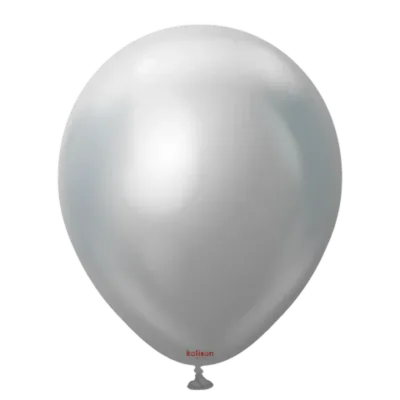 Kalisan Latex Baloons Mirror Silver  12in - 250 pieces