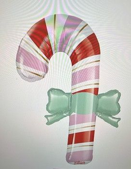 39" Candy Cane with Bow Special Shape
