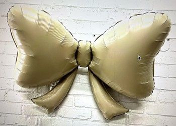 Cream Bow Balloon 40"
