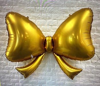 Gold Bow Balloon 40"