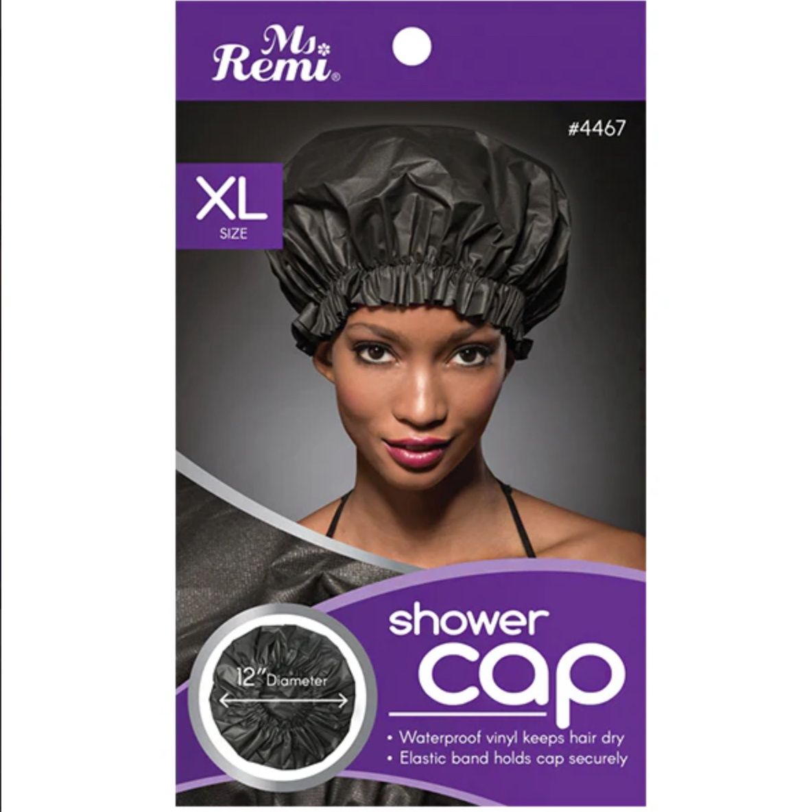 Ms Remi 12&quot; Shower Cap Black  #4467