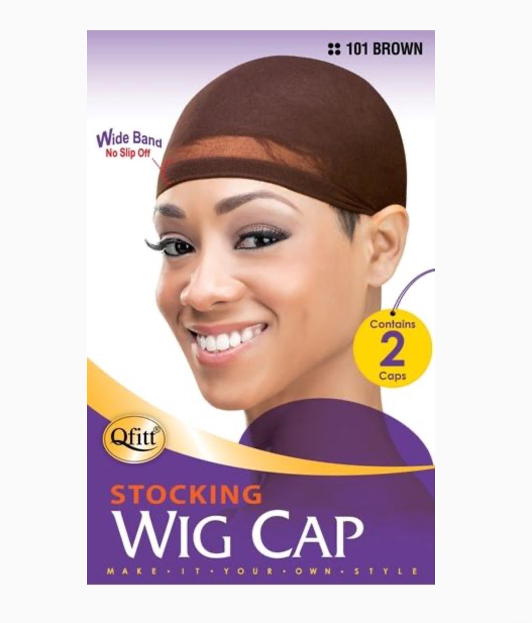 Qfitt Stocking Wig Cap ( Brown )