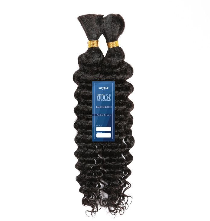Supreme Human Hair Deep Bulk 18”, Deep Bulk 18”: #1B
