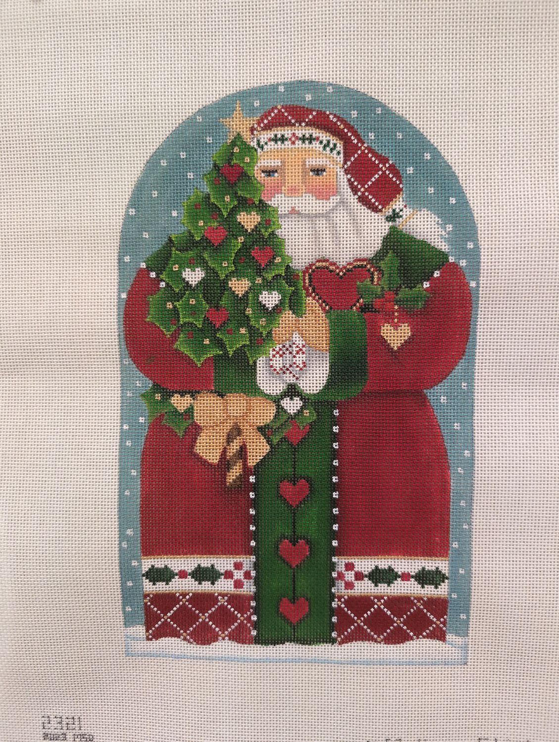 Holly Heart Santa Dome (2321)