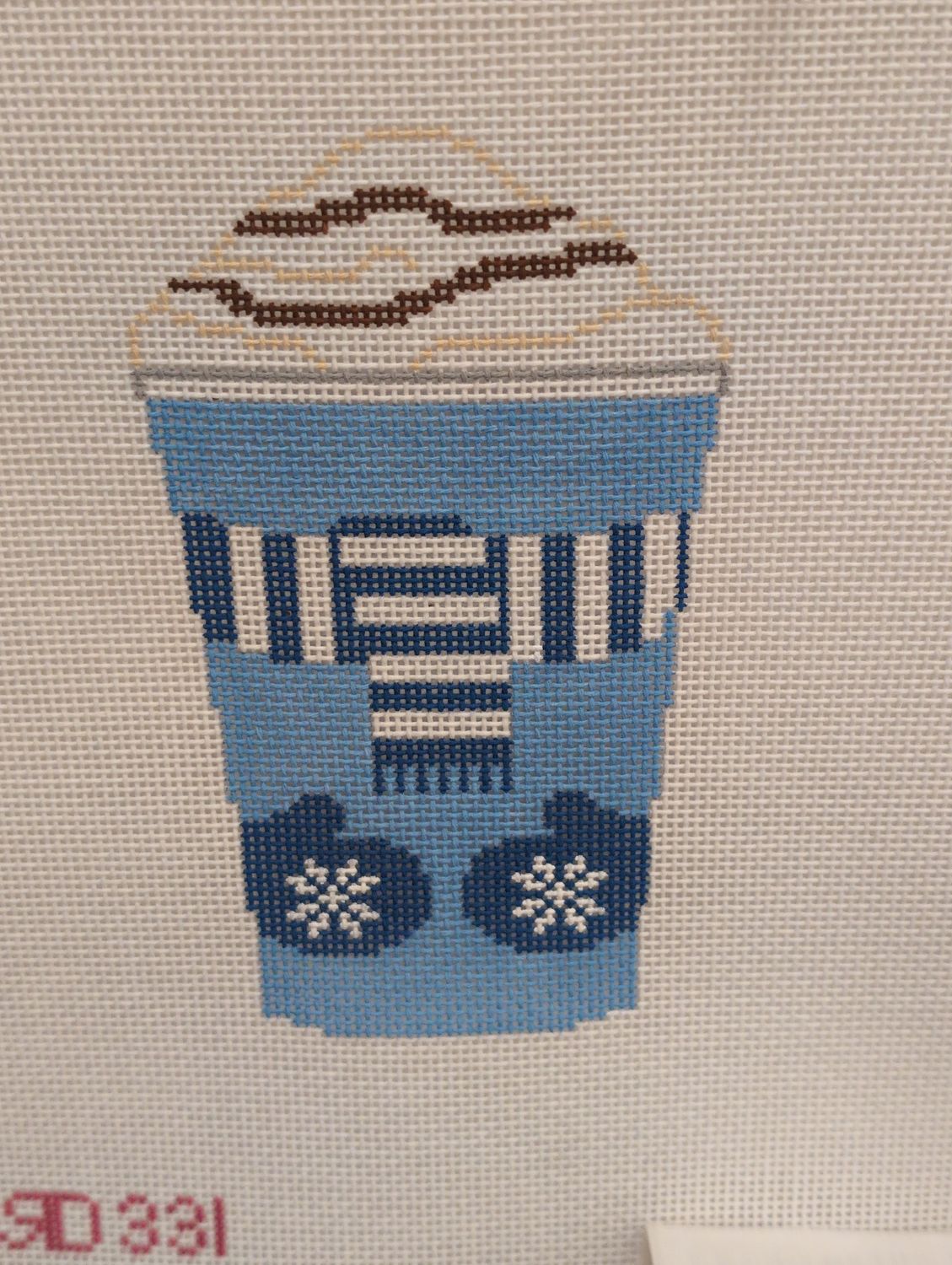 Cup with Blue Scarf and Mittens (SD231)