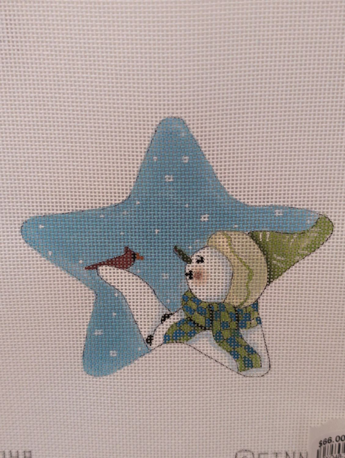 Star Snowman with Cardinal (GDX048)