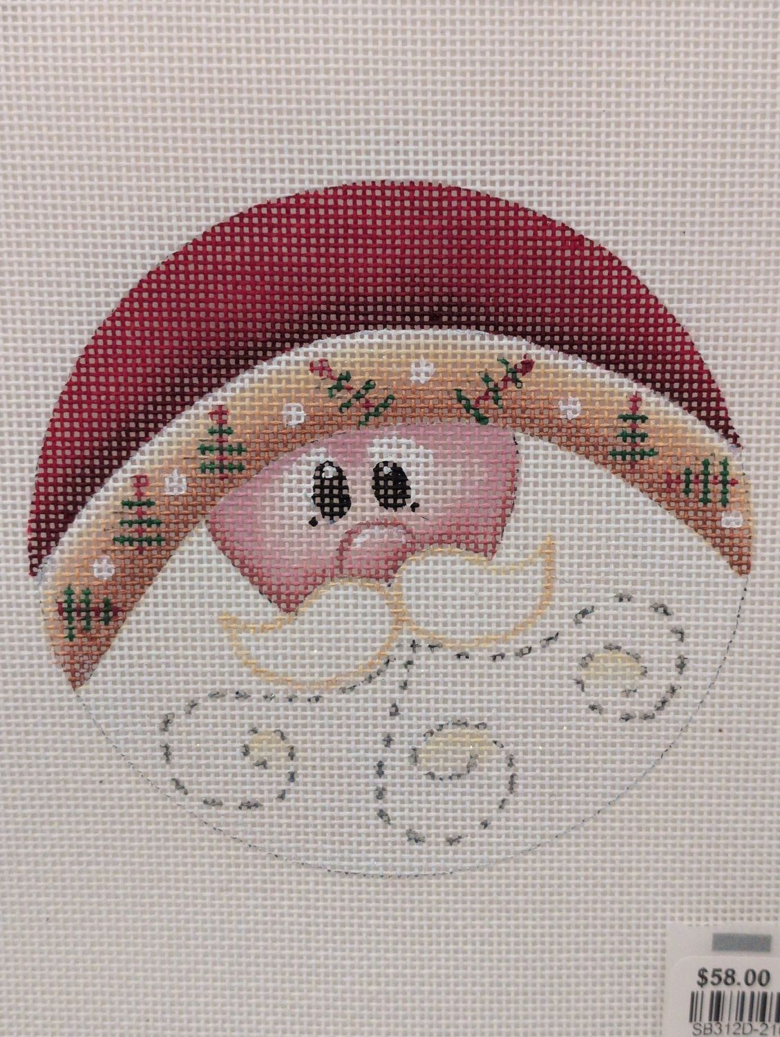 Santa with Trees Round (SB312D)