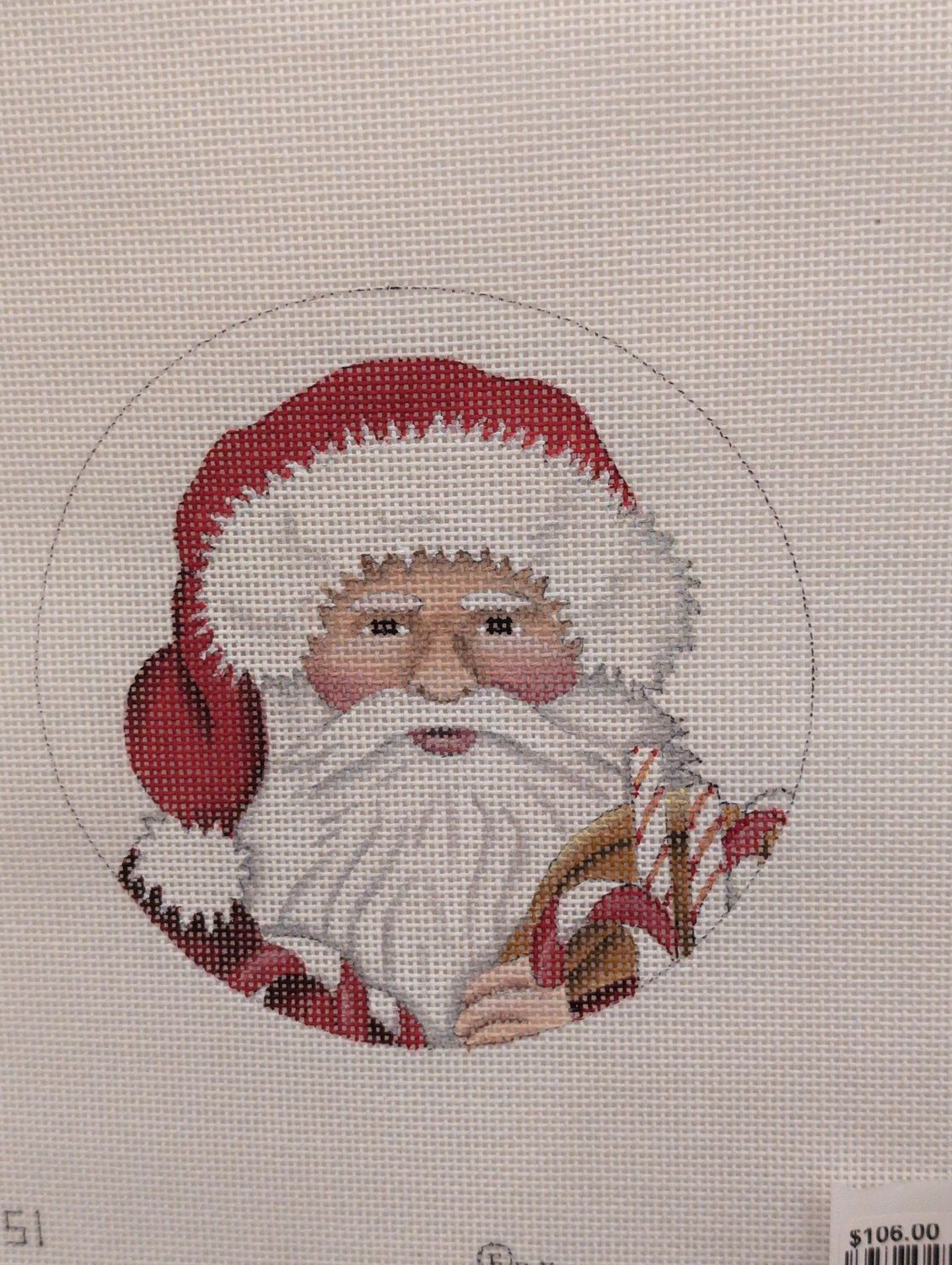 Santa Round Ornament (MLT551)