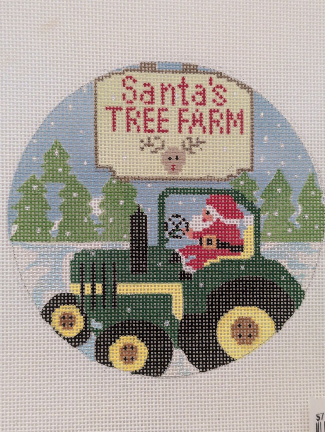 Santa Tractor Ornament (C29)