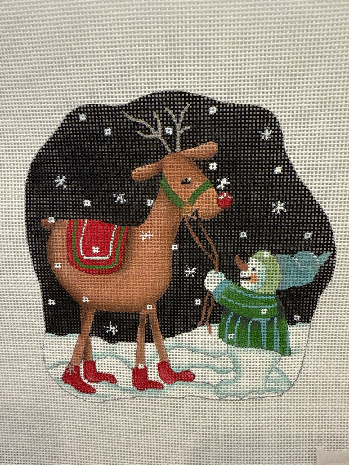 Snowman with Reindeer (GDX057)