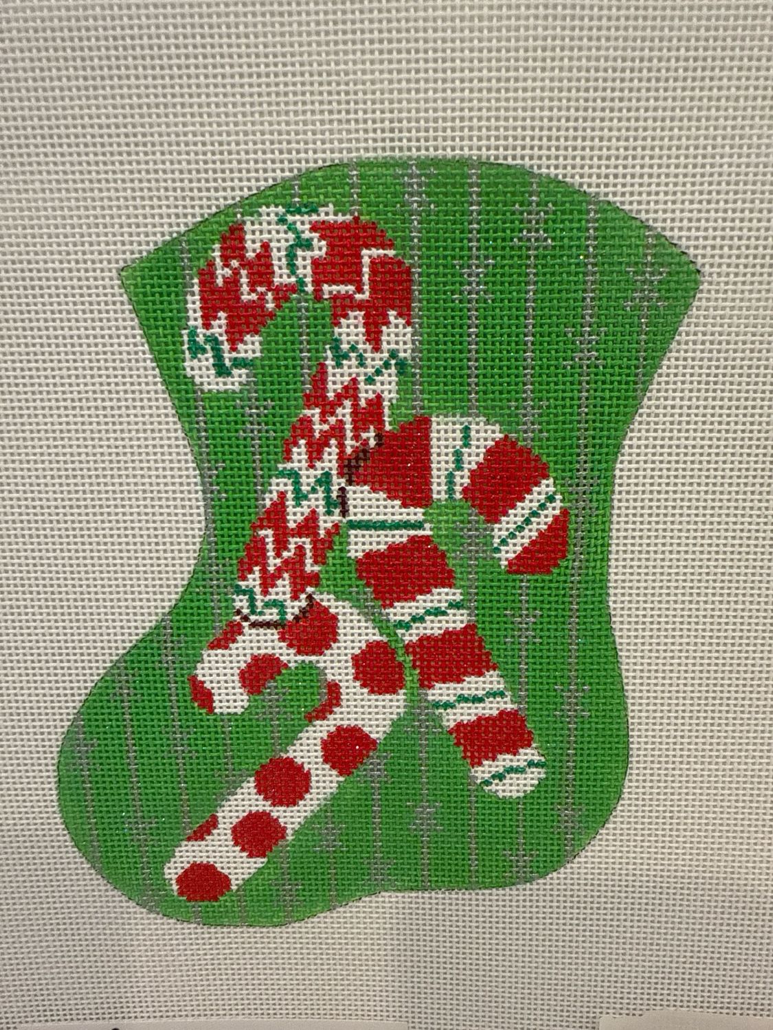 Candy Canes Retro Mini Stocking