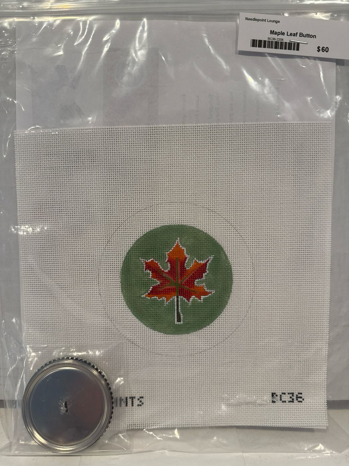 Maple Leaf Button (BC36)
