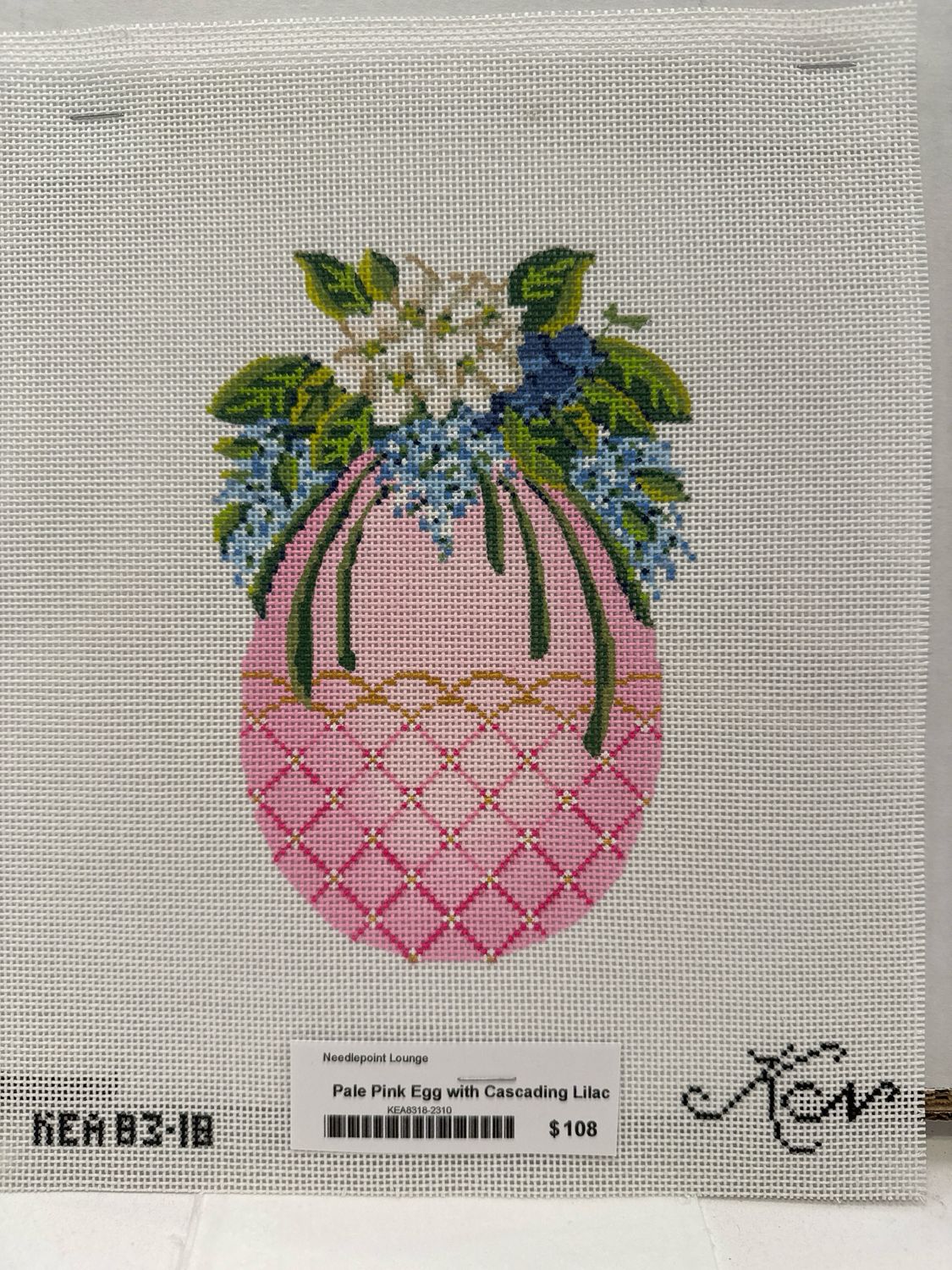 Pale Pink Egg with Cascading Lilac (KEA8318)