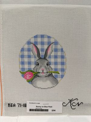Bunny on Blue Plaid (KEA7118)