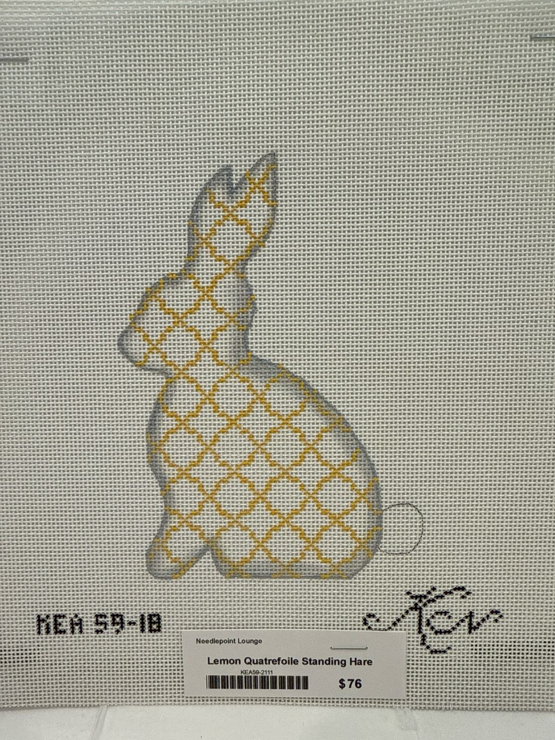 Lemon Quatrefoile Standing Hare (KEA59)
