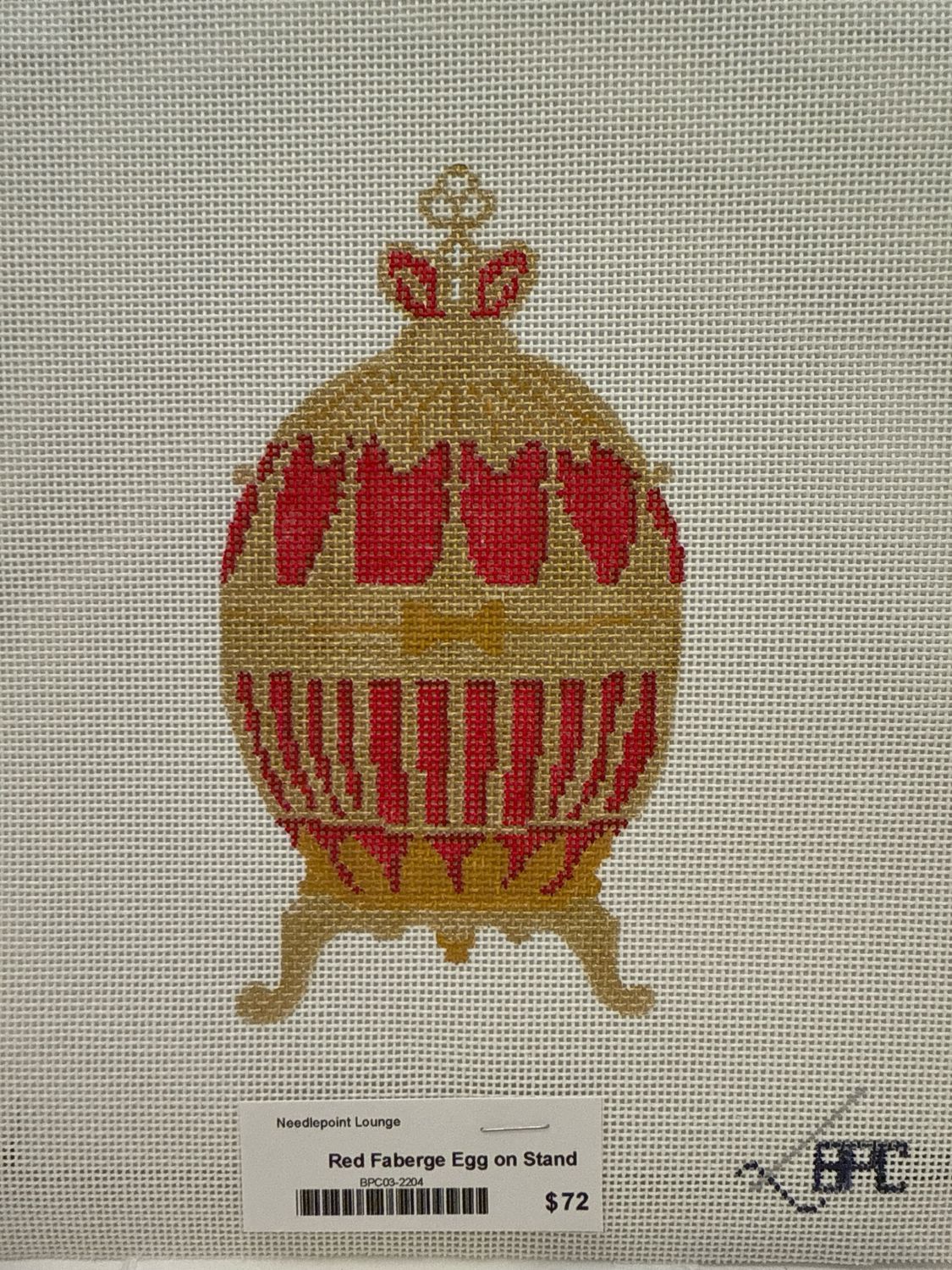 Red Faberge Egg on Stand (BPC03)