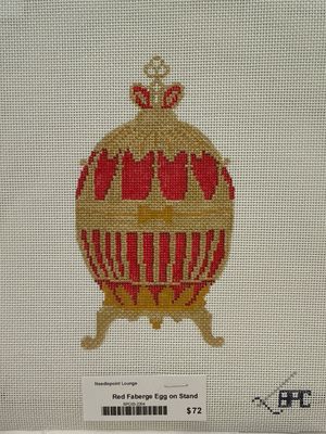 Red Faberge Egg on Stand (BPC03)