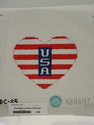 Red White and Blue USA Heart (ABC85)