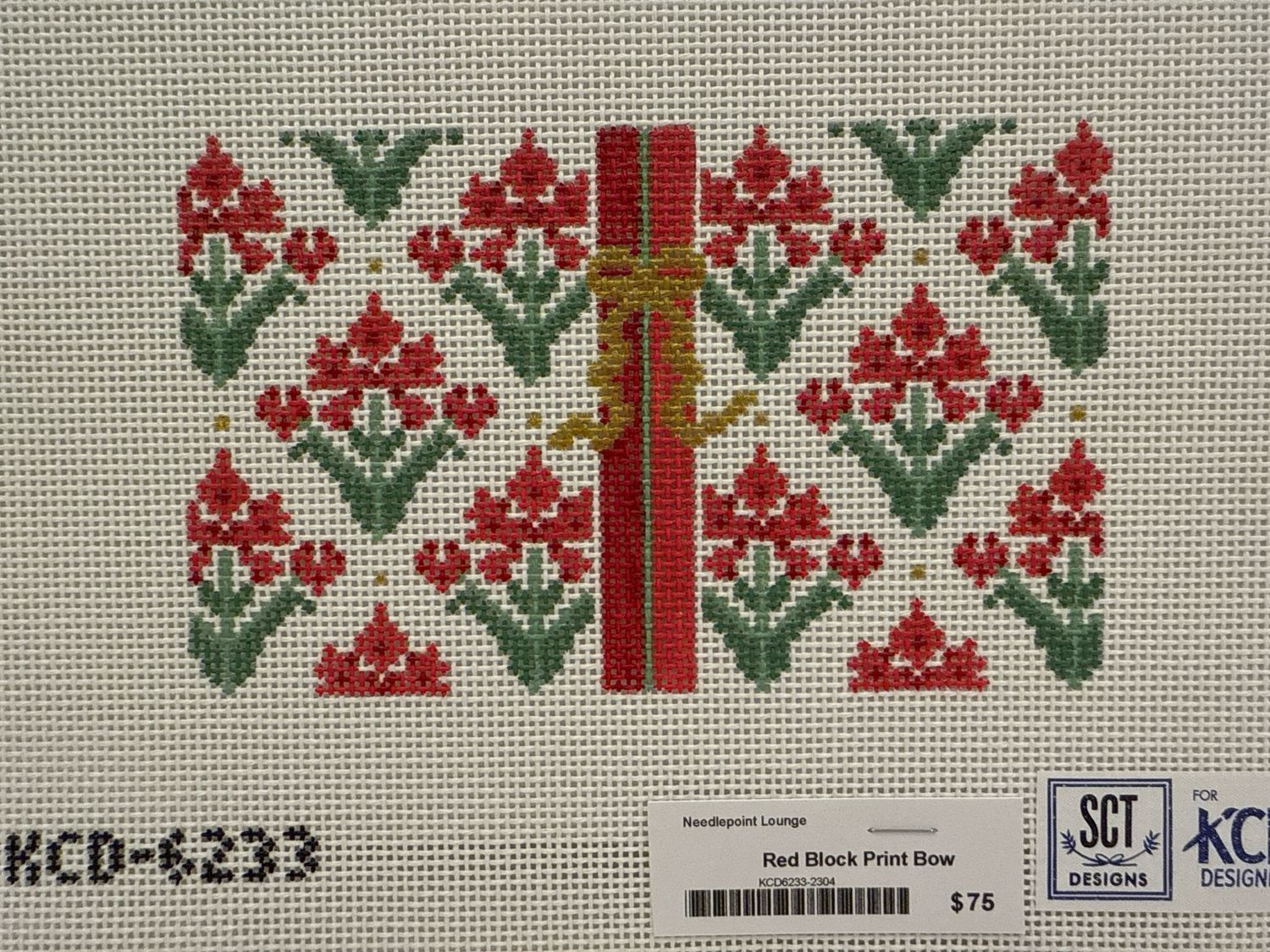 Red Block Print Bow (KCD6233)