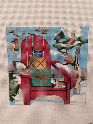 Christmas Adirondack Chair (4438)