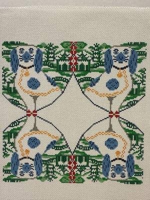 Chinoiserie Dog Canvas (AF178)