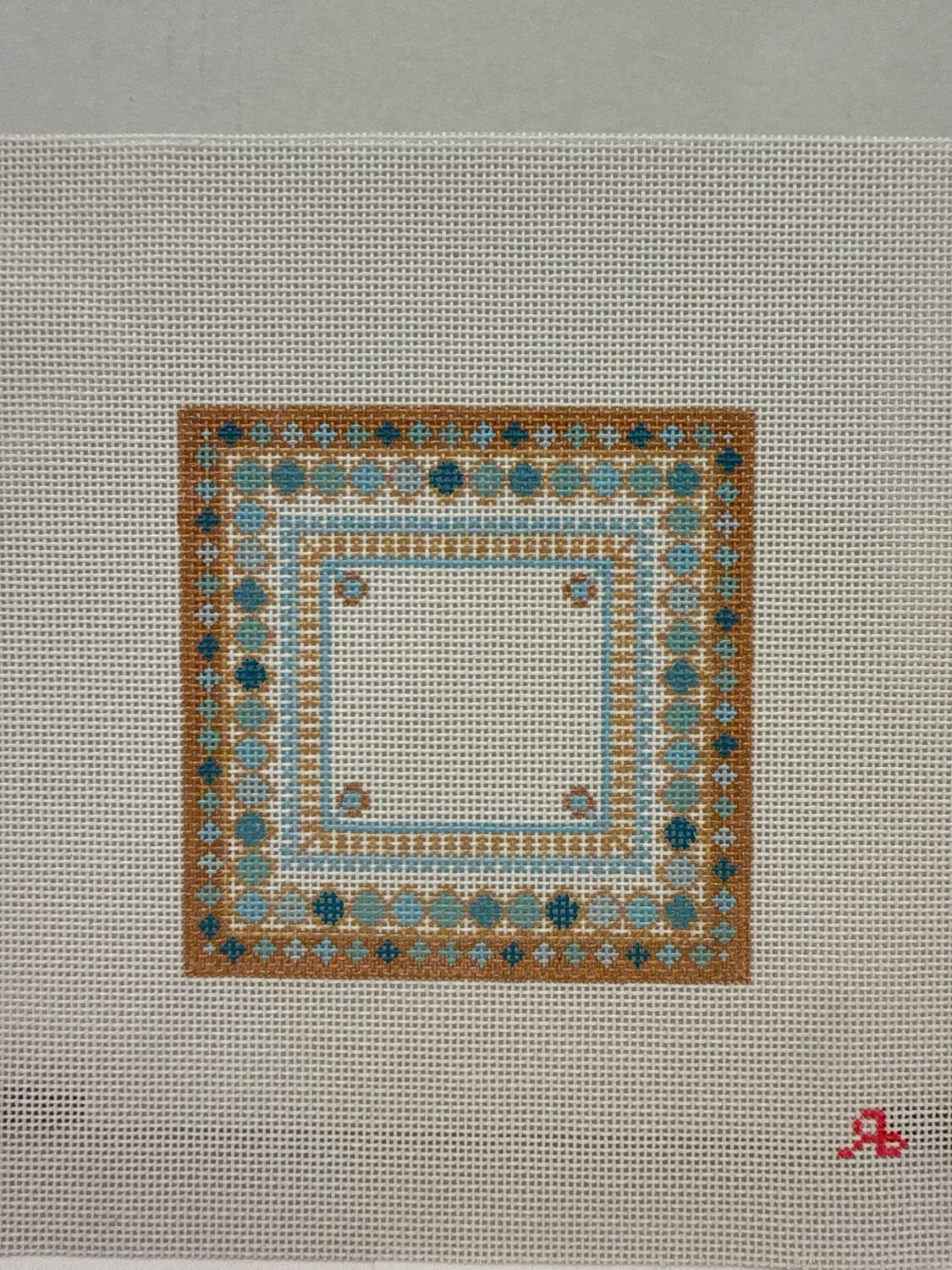 Turquoise and Gold Tile Pattern (RR128)